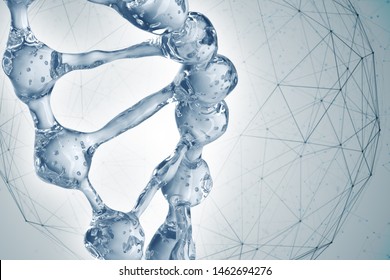 Science background with DNA molecules. 3D rendering