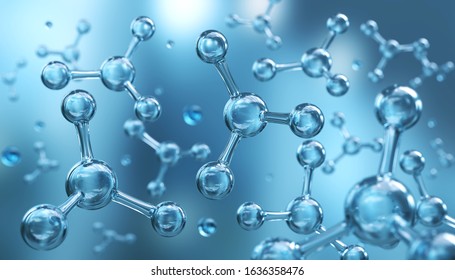 Science background with molecule or atom, Abstract structure for Science or medical background, 3d illustration.