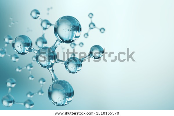 Science background\
with molecule or atom, Abstract structure for Science or medical\
background, 3d\
illustration.