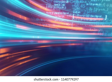 science formula and math equation abstract background. concept of machine learning and artificial intelligence.