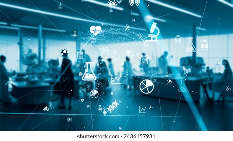 Science laboratory and cutting edge technology concept.