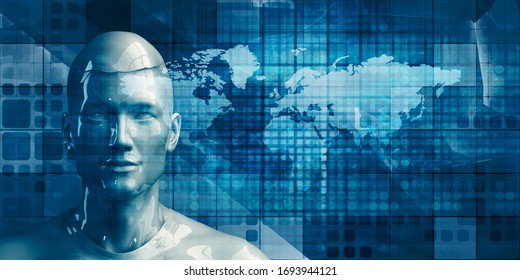 Science Research and Development with Technology Industry 3D Render