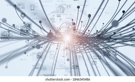 Science technology concept. Communication network.