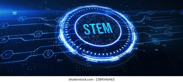 Science, technology, engineering and math. STEM concept. Business, Technology, Internet and network concept. 3d illustration