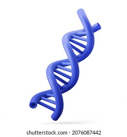 scientific cartoon medical spiral genetic dna 3d illustration rendering 3d icon isolated