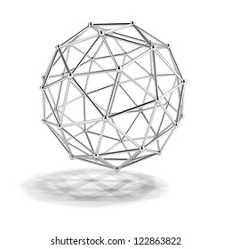 Scientific Model Of The Molecule Isolated On A White Background