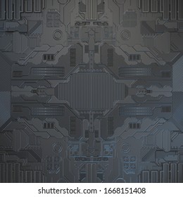 Scifi Panels Futuristic Texture Spaceship Hull Stock Illustration ...