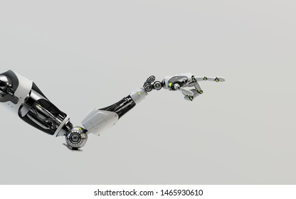 Scifi Robotic Arm Pointing Index Finger Stock Illustration 1465930583