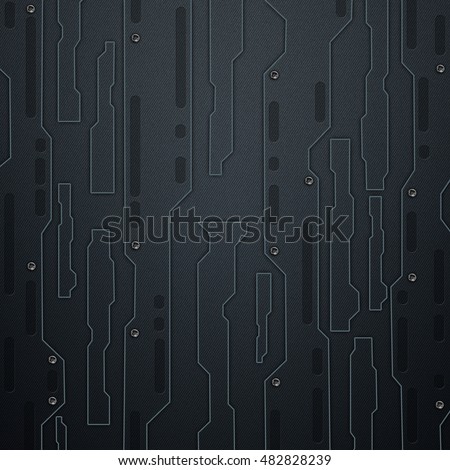 Scifi Wall Black Carbon Fiber Wall Stock Illustration Royalty Free