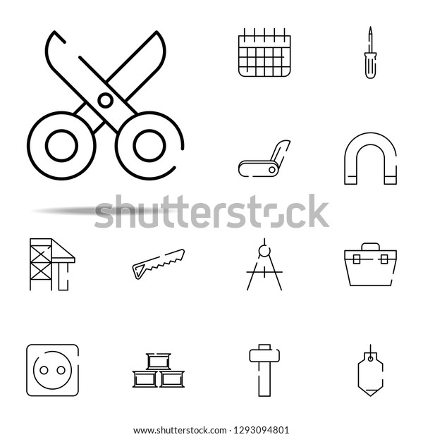 scissors icon. construction icons universal set\
for web and\
mobile