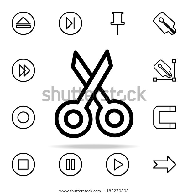 scissors icon. web icons universal set for web\
and mobile on white\
background