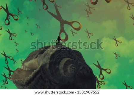 Image, Stock Photo HIMMELSSTÜRMER | climb male climbing sports outdoor people