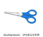 Scissors on a white background. 3d illustration.