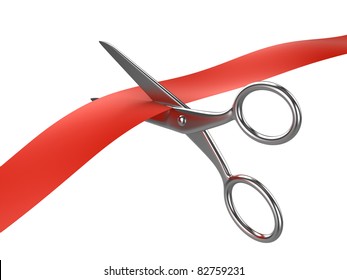 Scissors And Ribbon