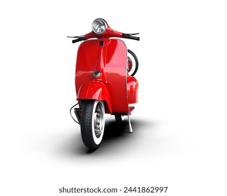 Scooter isolated on background. 3d rendering - illustration