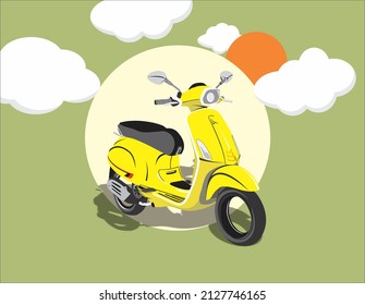 Scooter Matic From Italy Illustration