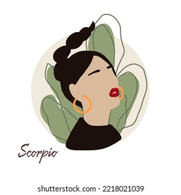 Scorpio Zodiac As Fashionable Woman. Female Astrological Horoscope Sign IllustrationPisces Zodiac As Fashionable Woman. Female Astrological Horoscope Sign Illustration