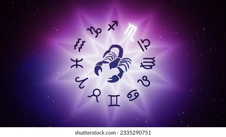 Scorpio zodiac horoscope astrology sign 3D illustration - Powered by Shutterstock