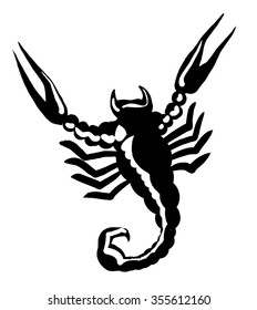 Scorpion Black White Stock Illustration 355612160 | Shutterstock