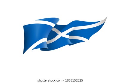 Scotland flag state symbol isolated on background national banner. Greeting card National Independence Day part of the United Kingdom. banner with realistic flag of Saint Andrew's cross or the Saltire - Powered by Shutterstock