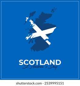 Scotland St. andrew's day blue color background - Powered by Shutterstock