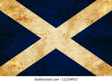 Scottish Flag Vintage Old Look Stock Illustration 111534917 | Shutterstock