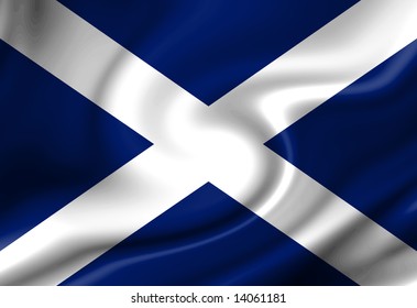 Scottish Flag Waving Wind Stock Illustration 14061181 | Shutterstock