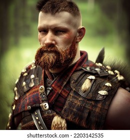 Scottish Warrior Brave Rugged 3d Illustration