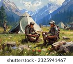 scout jamboree activities in the vast mountainous terrain