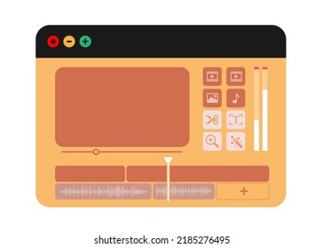 Screen  Application  Video Editing For Editors. Post Production Timeline Editing. Video Timeline Display.