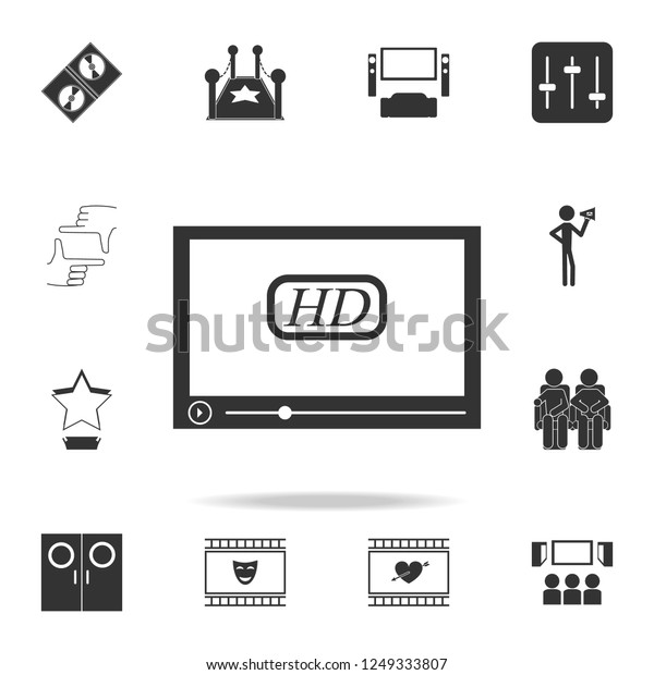Screen icon. Set of cinema  element icons. Premium\
quality graphic design. Signs and symbols collection icon for\
websites, web design, mobile\
app