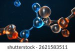 Screen Replacement Template with Molecular Modeling Software with Technology for Gene and DNA Sequencing. 3D Visualization for Scientific, Educational and Medical Research and Therapeutics.