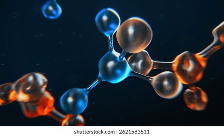 Screen Replacement Template with Molecular Modeling Software with Technology for Gene and DNA Sequencing. 3D Visualization for Scientific, Educational and Medical Research and Therapeutics.