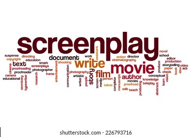 Screenplay Word Cloud Concept