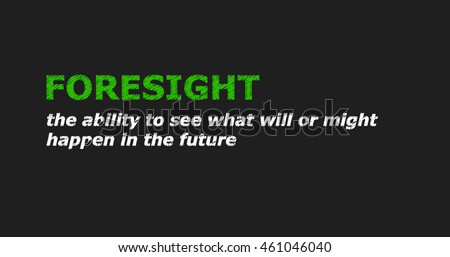 Scribble text with dictionary description - FORESIGHT
