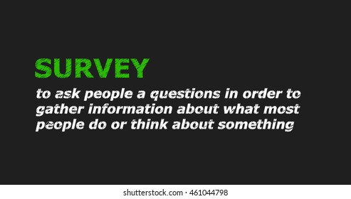 Scribble text with dictionary description - SURVEY
