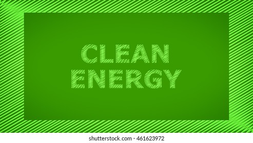 Scribble text on green background - CLEAN ENERGY
