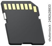 sd card 3D Icon Illustration low poly