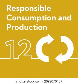 Sdgs 12responsible Consumption Production Square Icon Stock ...