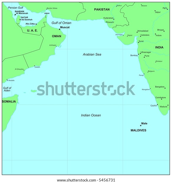 Arabian Sea In The World Map - United States Map