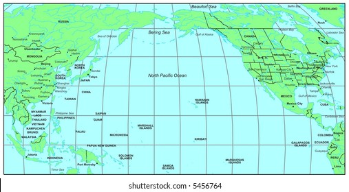 Sea Maps Series: North Pacific Ocean