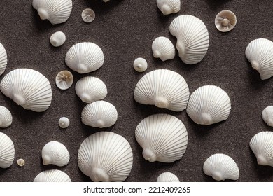 Sea Shells and Sand Seamless Texture Pattern Tiled Repeatable Tessellation Background Image