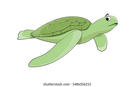 Carettacaretta Turtle Vector Icon Stock Vector (Royalty Free ...