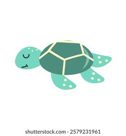 Sea turtle pattern, icon, logo, symbol. Sea or ocean underwater life background. Sea turtle cartoon style. Cute sea turtle design