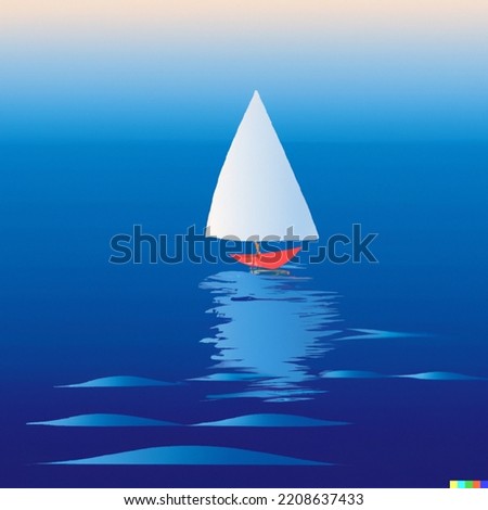 Similar – sailboat Beautiful Calm