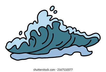 Sea Wave Powerful Splash Energy Nature Stock Illustration 2167110377 ...