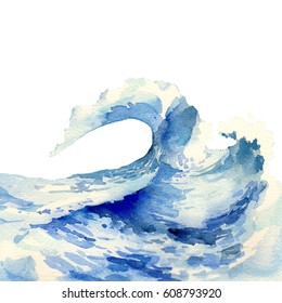 Sea Wave.watercolor