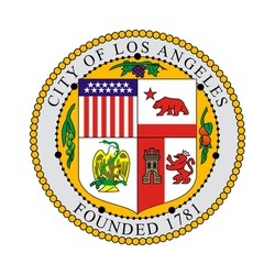 Seal Of American City Of Los Anglese, California, Isolated On White Background.