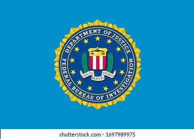 seal of the Federal Bureau of Investigation on a light blue background.