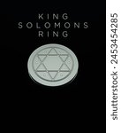 Seal of Solomon inscribed magic ring brass iron king Solomon